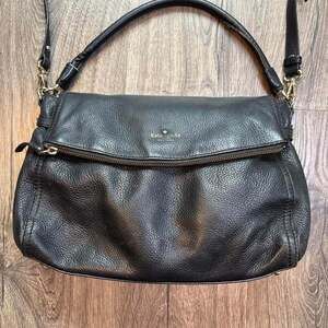 Kate Spade Cobble Hill Manika Black Pebbled Leather Shoulder Bag